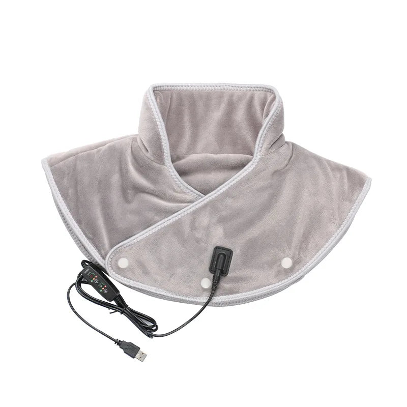 Electric Heating Neck & Shoulder Massager – USB Pain Relief Pad