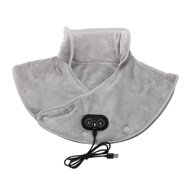 Electric Heating Neck & Shoulder Massager – USB Pain Relief Pad